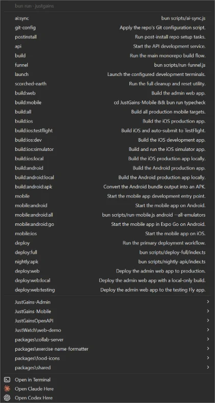 EasyScriptRunner scripts menu in File Explorer